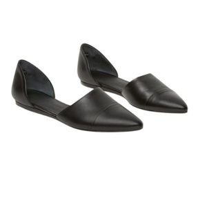 Jenni Kayne Black Leather D'Orsay Flat